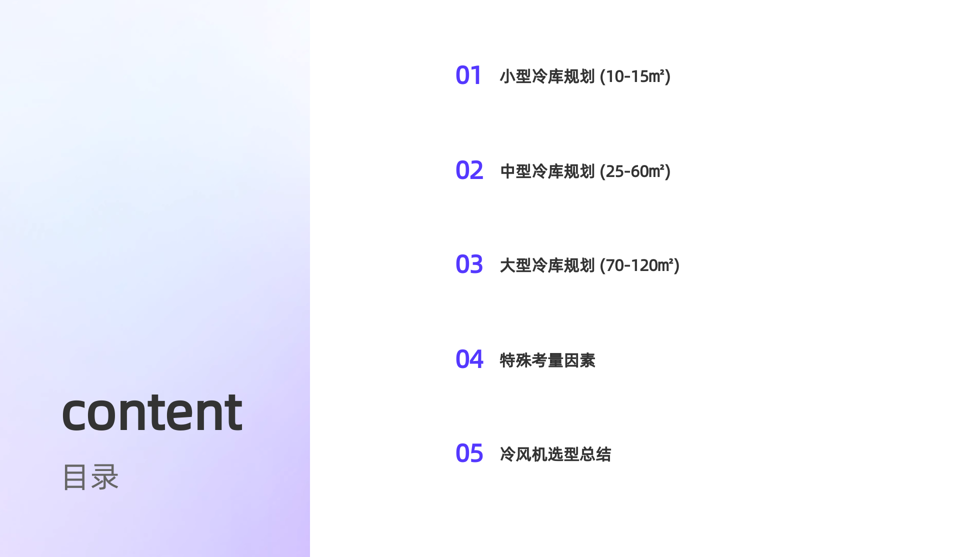 冷庫(kù)設(shè)計(jì)與冷風(fēng)機(jī)選型指南目錄